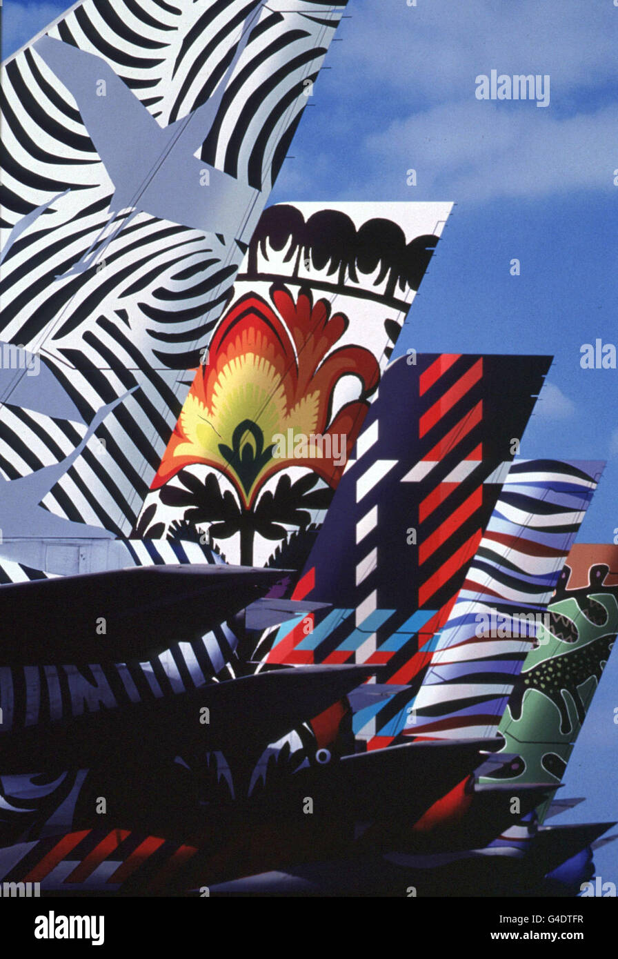 - Transport aérien - British Airways - l'aéroport de Heathrow, Londres Banque D'Images