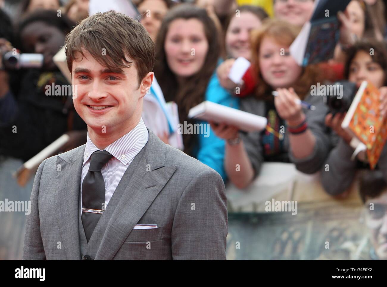 Daniel Radcliffe arrivant pour la première mondiale de Harry Potter et des Hallows de Deathly : partie 2. Banque D'Images