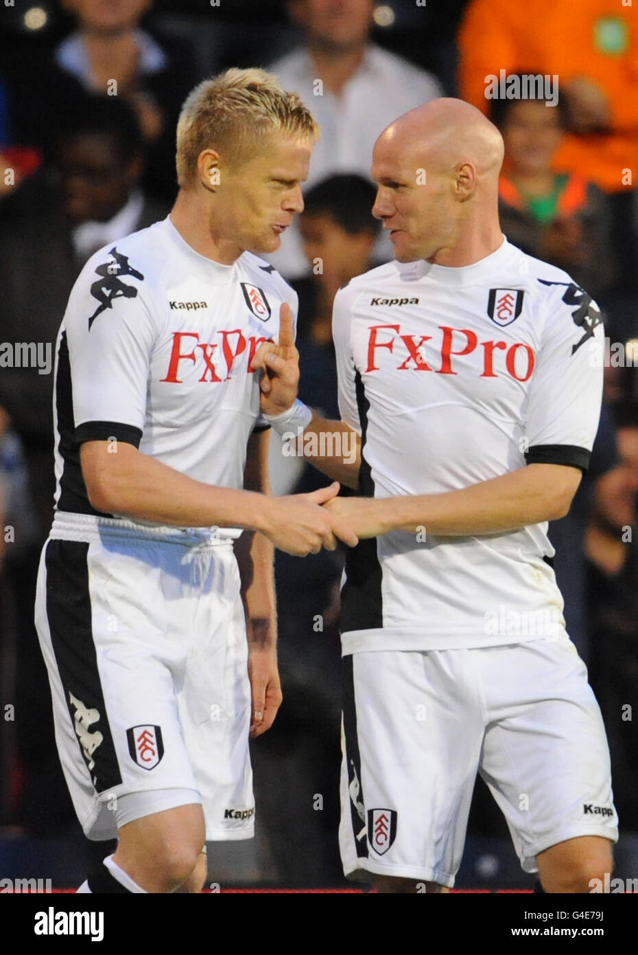 Football - UEFA Europa League - Deuxième tour de qualification - Deuxième étape - Fulham v croisés - Craven Cottage Banque D'Images