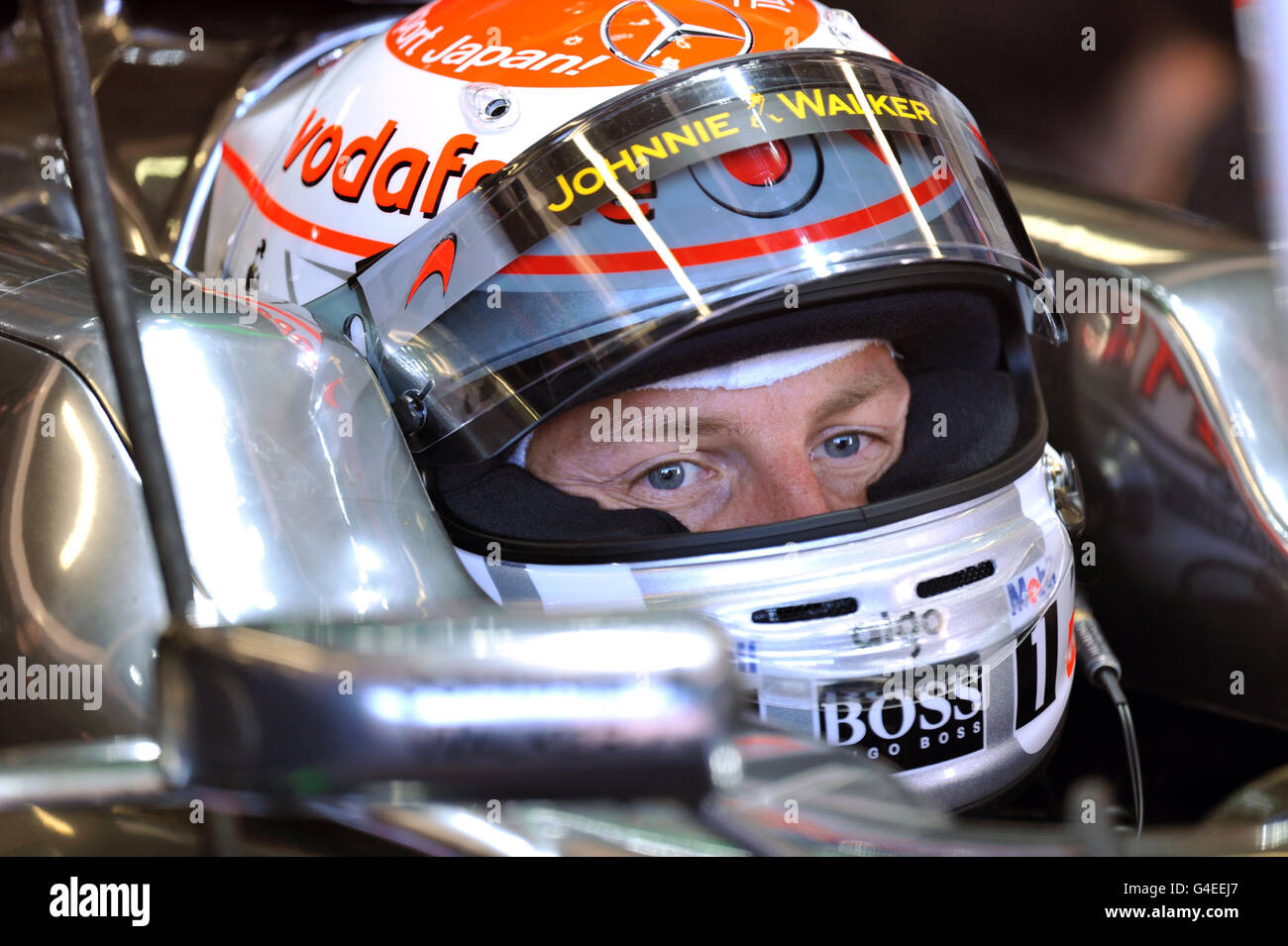 Courses automobiles - Championnat du monde de Formule 1 - Grand Prix de Monaco - Journée de qualification - Monaco. Jenson Button, McLaren Mercedes Banque D'Images