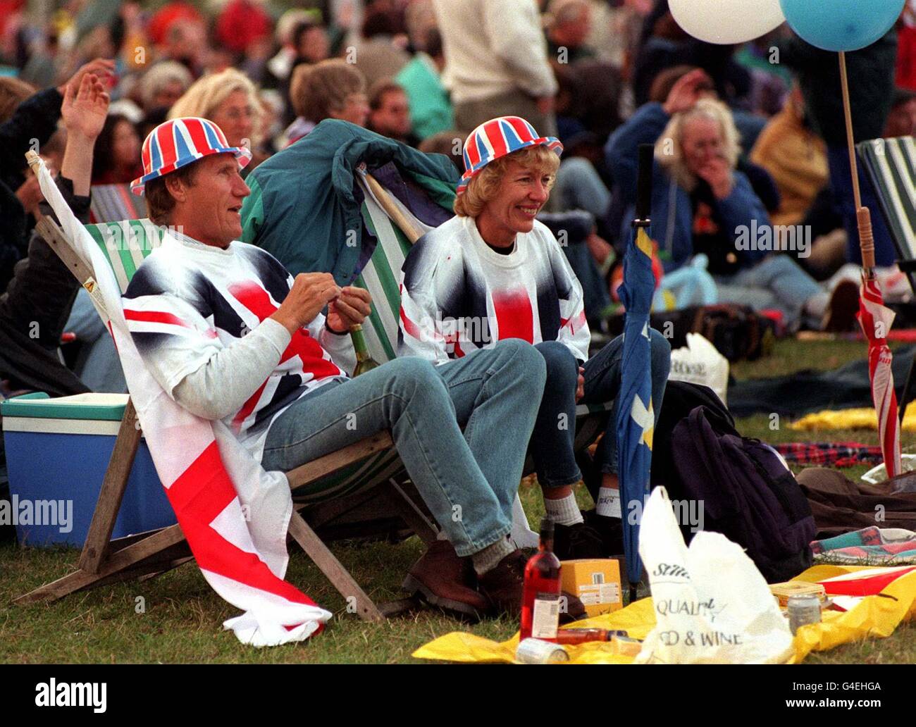 Les PROMS Foules/Hyde Park Banque D'Images