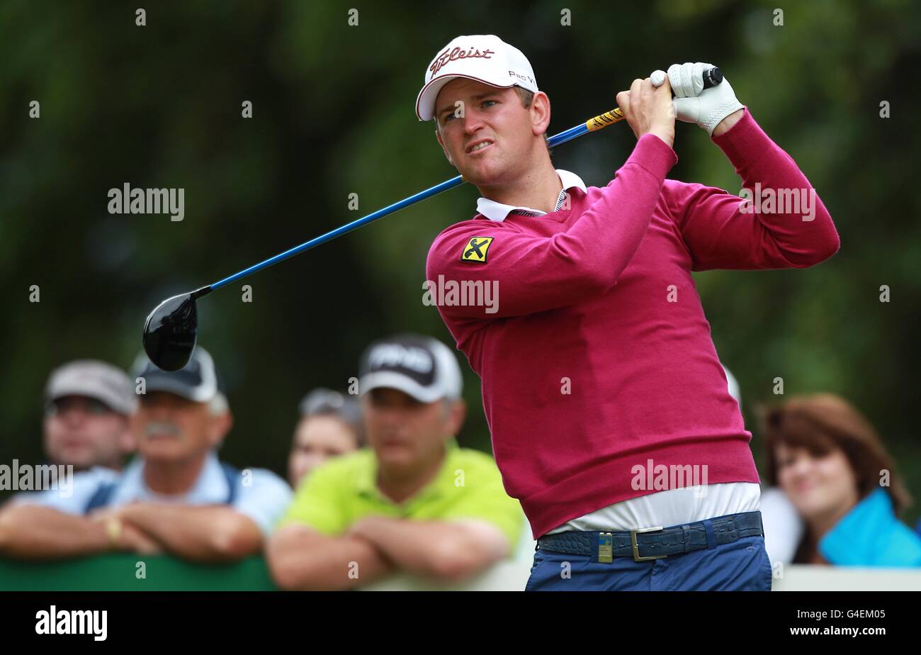 Le Bernd Wiesberger, en Autriche, est parti au quatrième jour du Irish Open au club de golf et de pêche de Killarney Banque D'Images