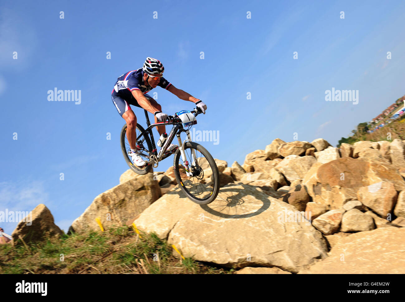 Cyclisme - Jeux Olympiques de Londres en 2012 Cycling-Mountain Bicyclette Test Event - Hadleigh Farm Banque D'Images