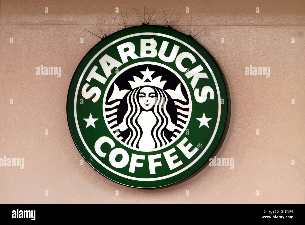 Café Starbucks à Oxford Street, Londres. Banque D'Images