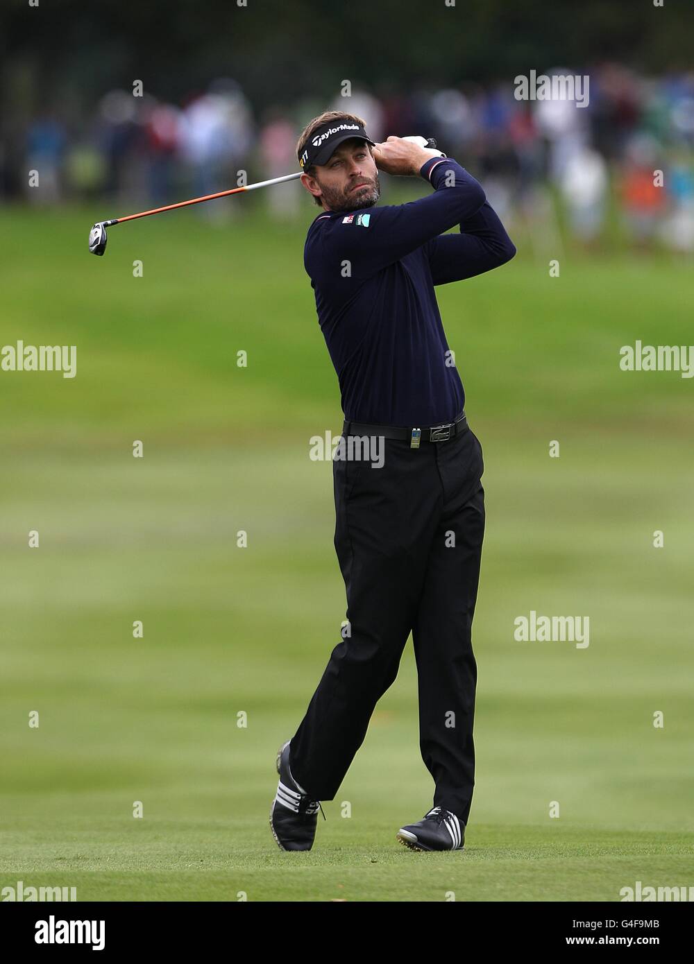 Raphaël Jacquelin de France en action pendant le deuxième jour de la Irish Open au club de golf et de pêche de Killarney Banque D'Images