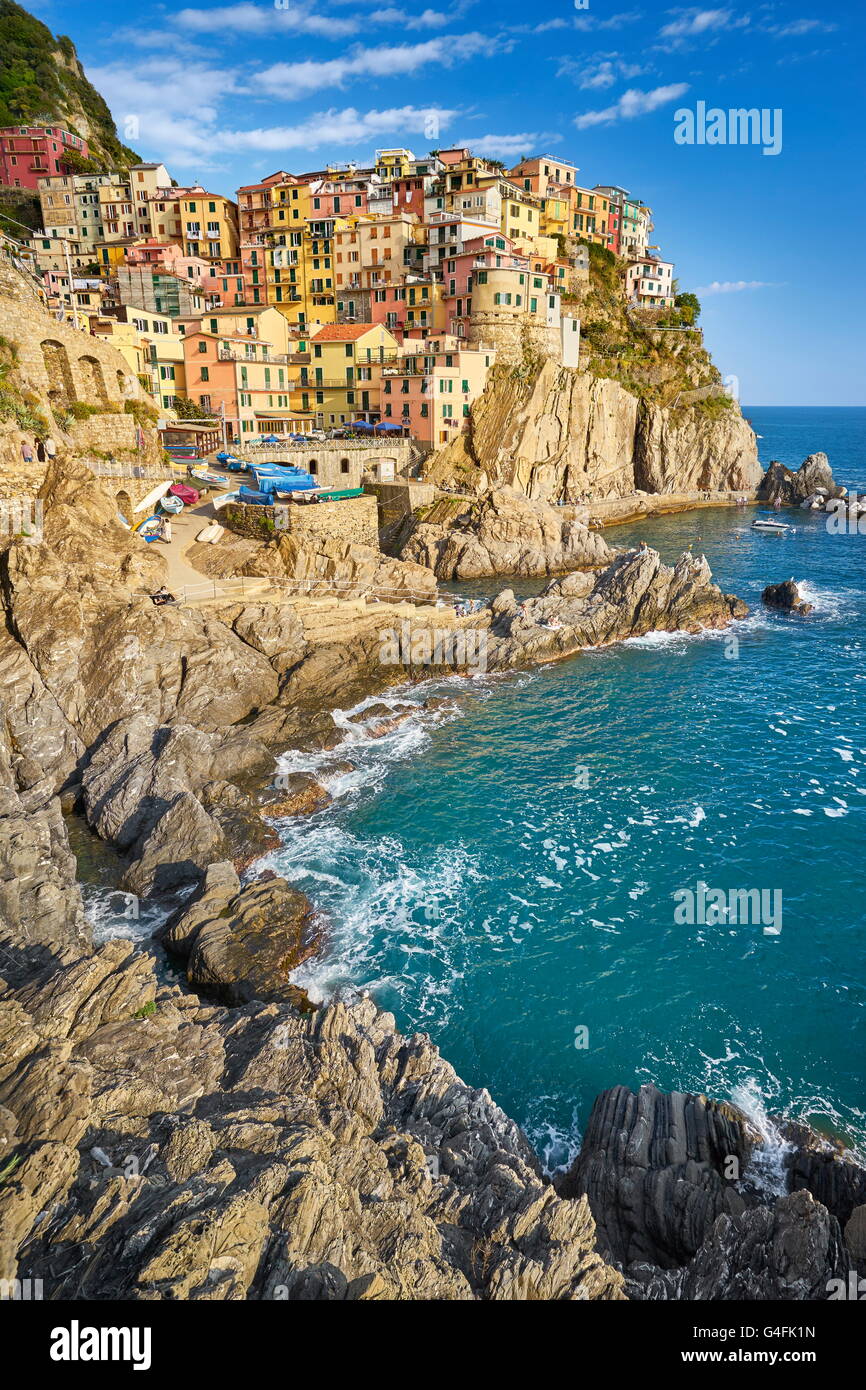 Manarola, Cinque Terre, Ligurie, Italie, l'UNESCO Banque D'Images
