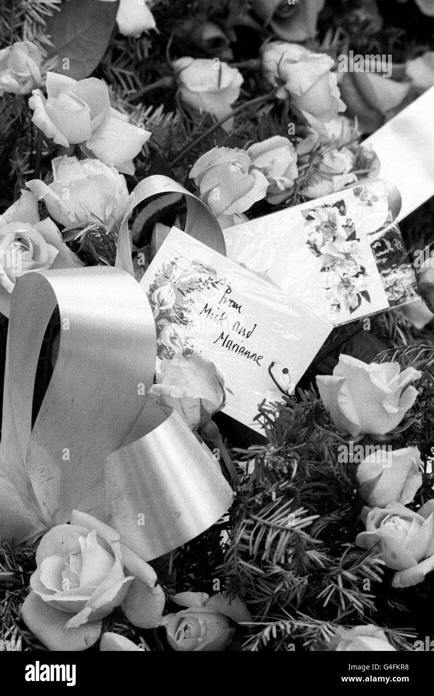 Musique - Rolling Stones - Funérailles de Brian Jones - Cheltenham Banque D'Images