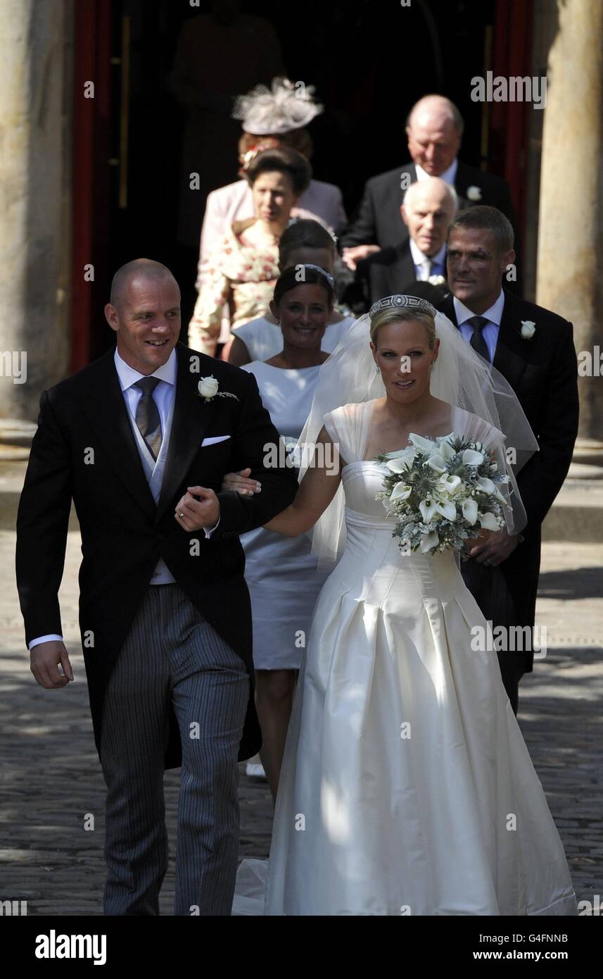 Zara Phillips et Mike Tindall wedding Photo Stock - Alamy