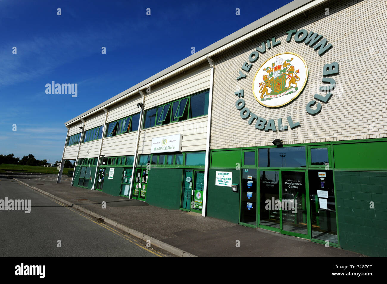 Football - pré saison amical - Yeovil Town / Bristol City - Huish Park. Vue générale sur le parc Huish, stade de la ville de Yeovil Banque D'Images