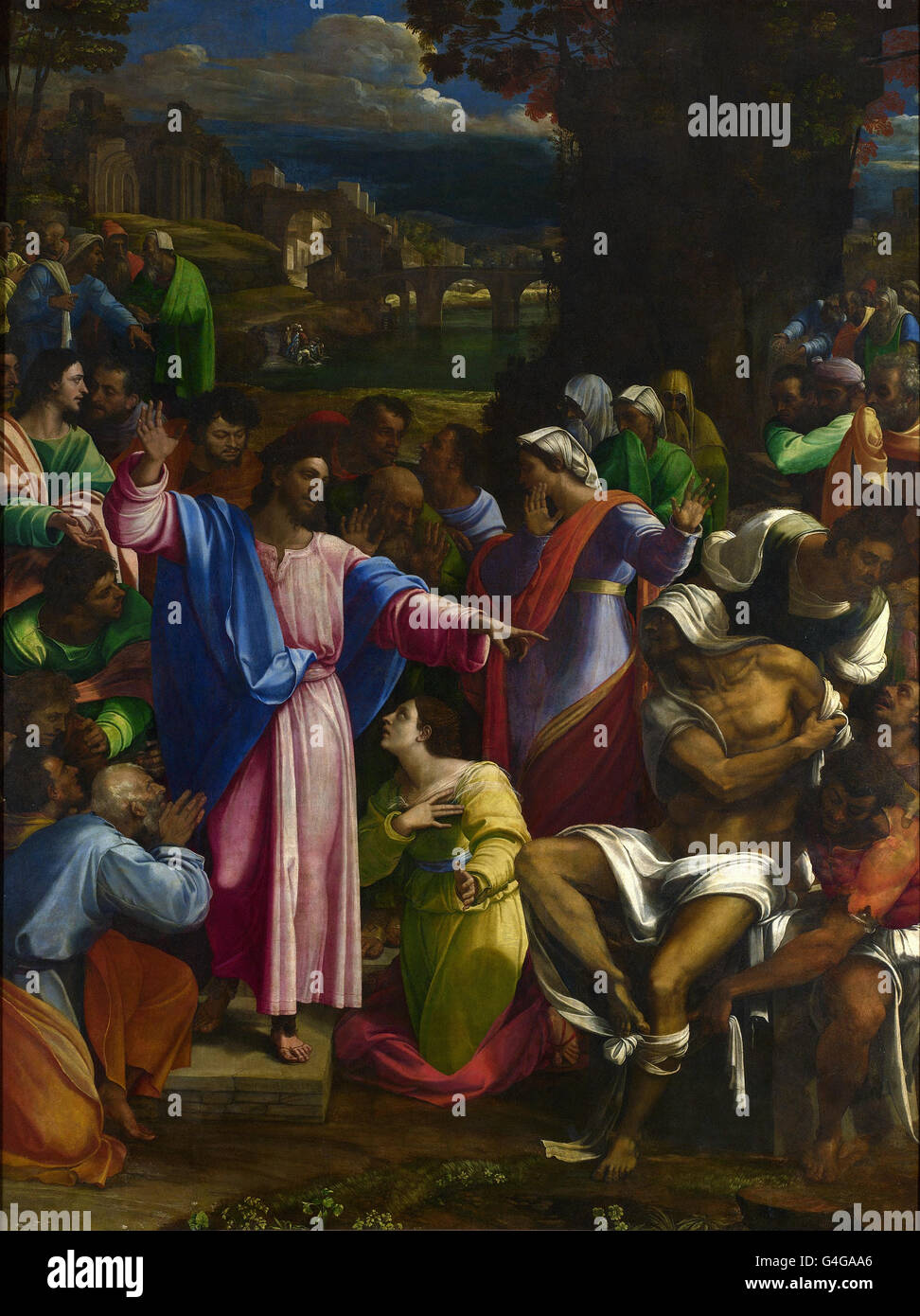 Sebastiano del Piombo - la résurrection de Lazare Banque D'Images