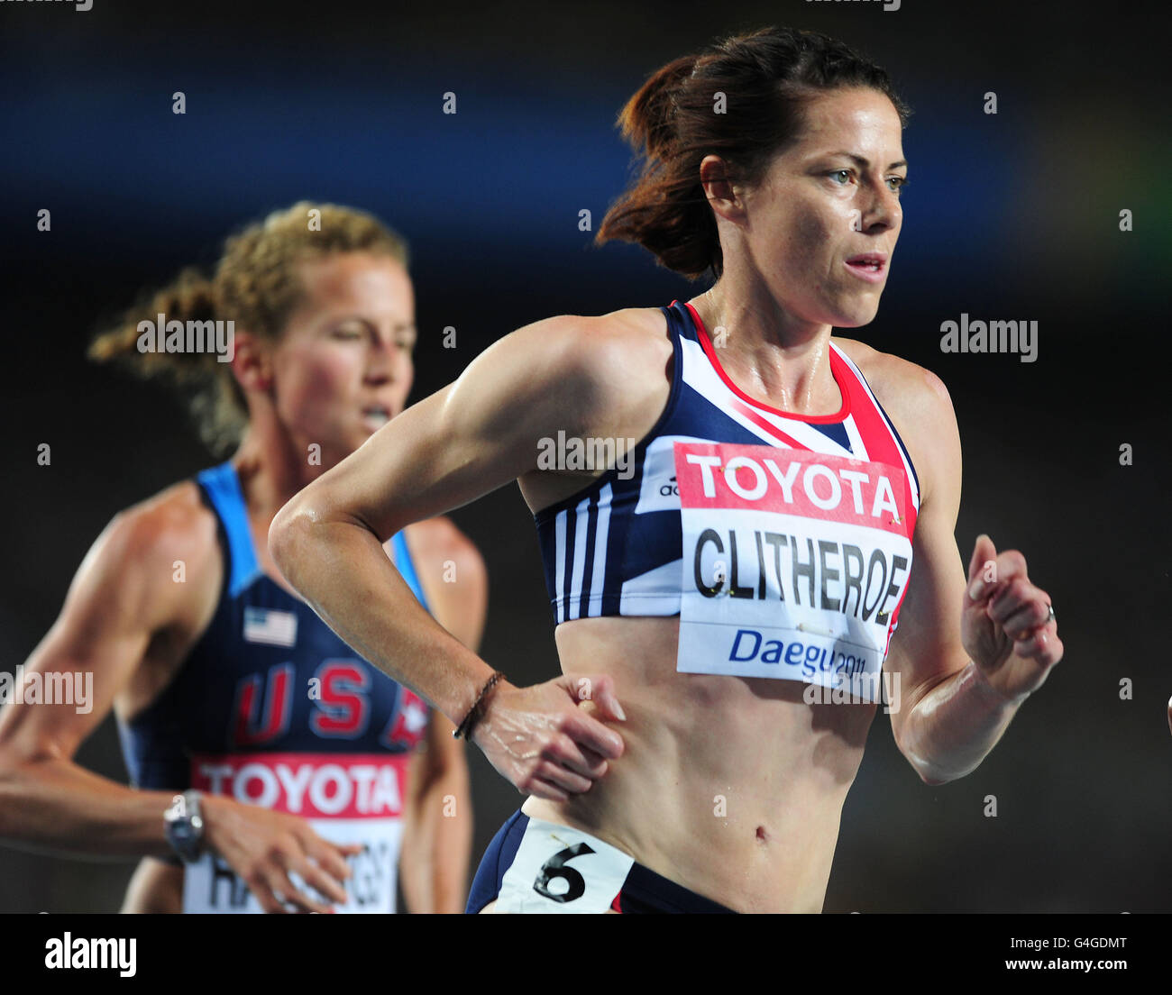 Athlétisme - Championnats du monde IAAF 2011 - septième jour - Daegu.Heather Clitheroe, en Grande-Bretagne, en lice pour la finale féminine de 5000m Banque D'Images
