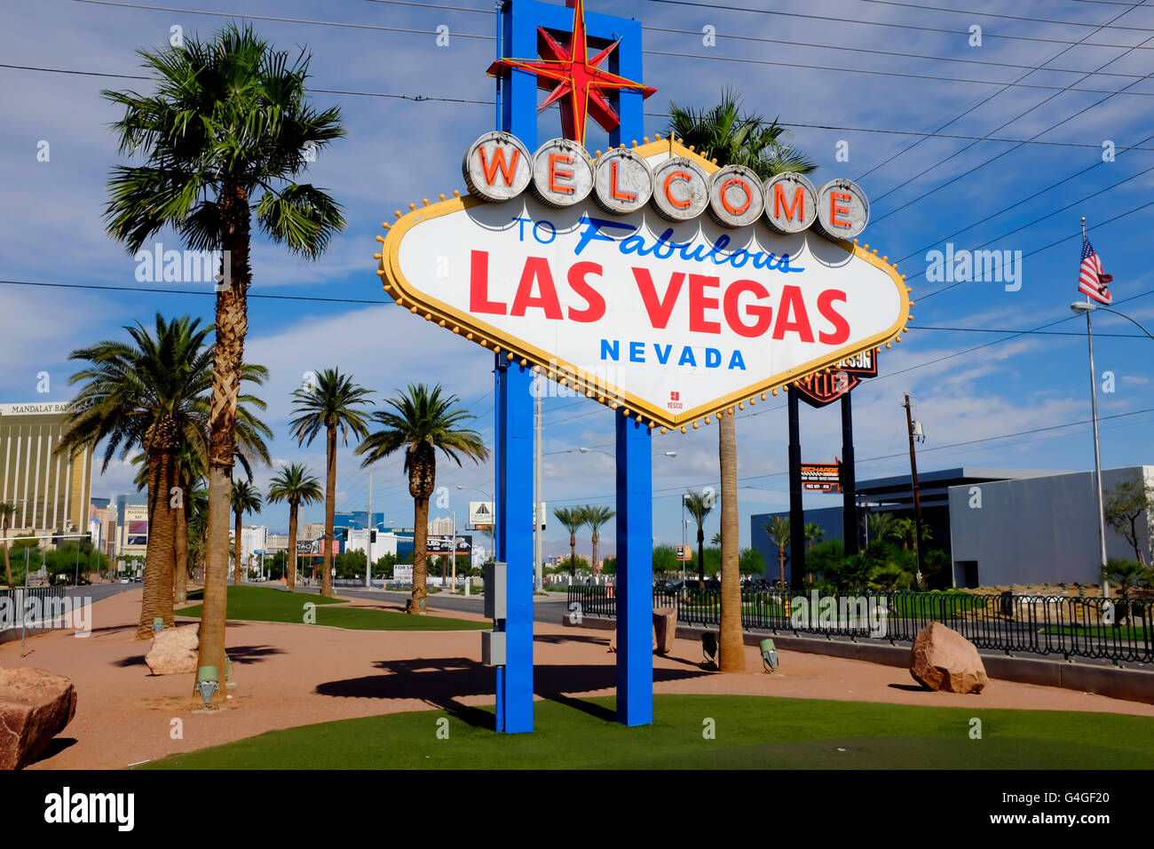 Bienvenue à Las Vegas sign, Las Vegas, Nevada, États-Unis d'Amérique, Amérique du Nord. Banque D'Images