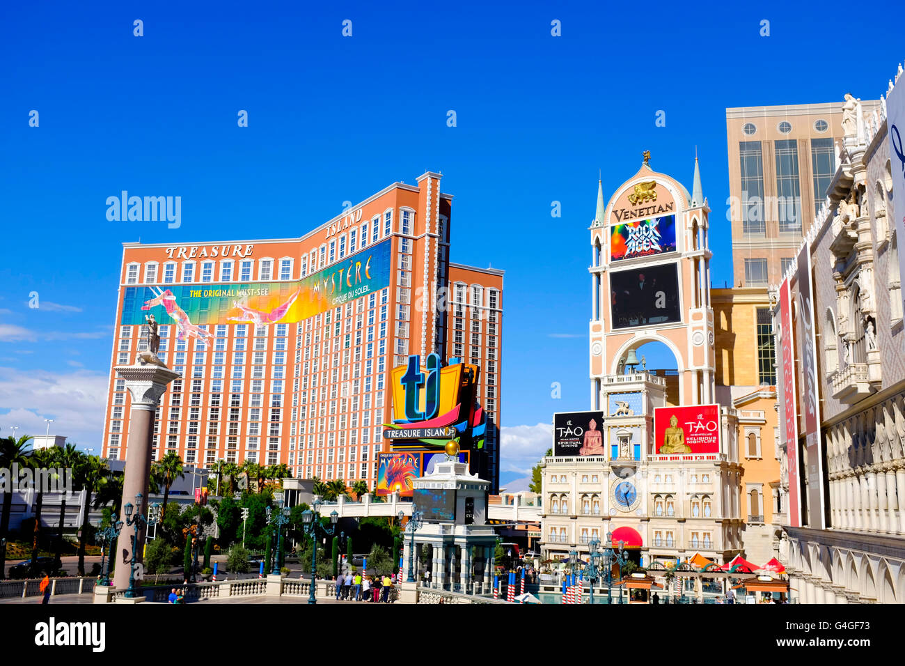 Treasure Island Hotel and Casino, Las Vegas Boulevard South (la bande), Las Vegas, Nevada, USA Banque D'Images