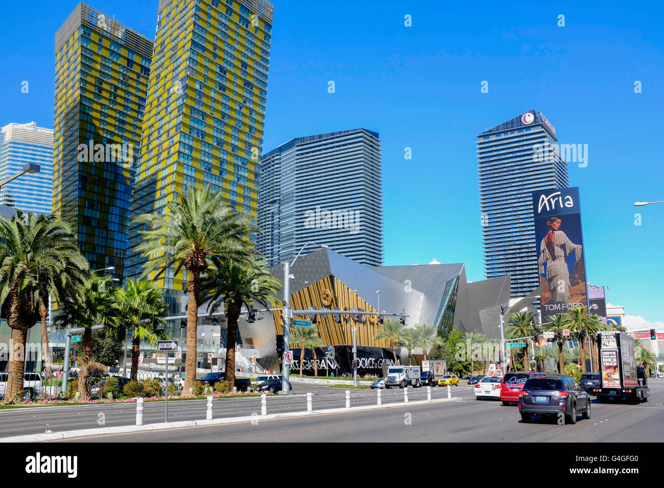 CityCenter cristaux vu du Las Vegas Strip, Las Vegas, Nevada. Banque D'Images