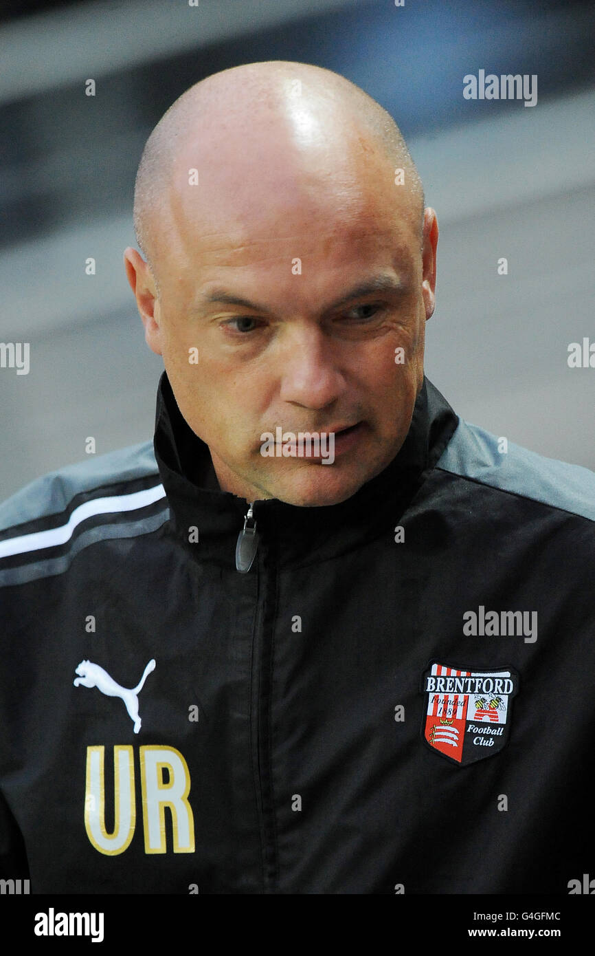 Football - Carling Cup - deuxième tour - Milton Keynes dons / Brentford - Stadium:mk.Uwe Rosler, le directeur de Brentford Banque D'Images