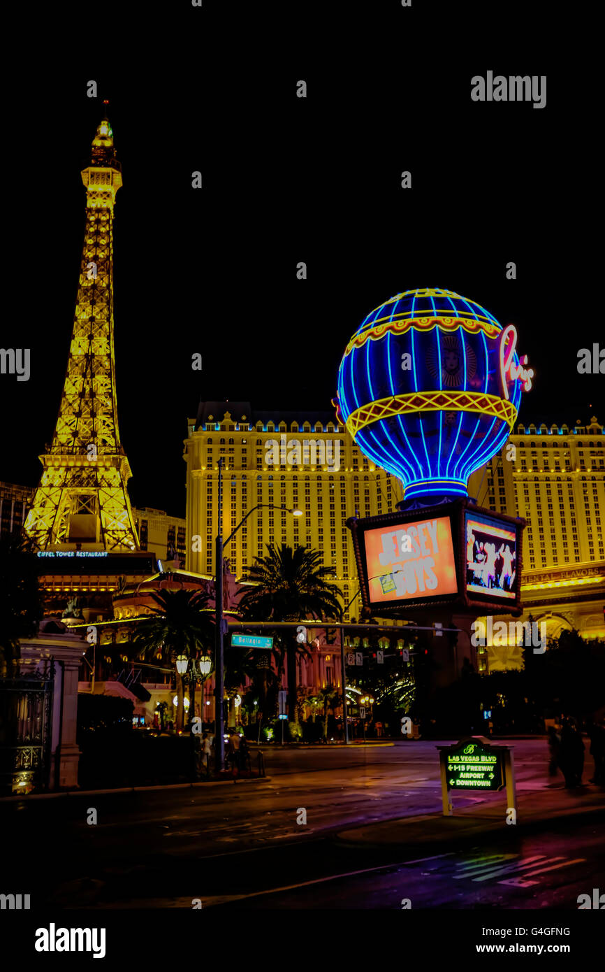 Paris Hotel and Casino, Las Vegas. Banque D'Images
