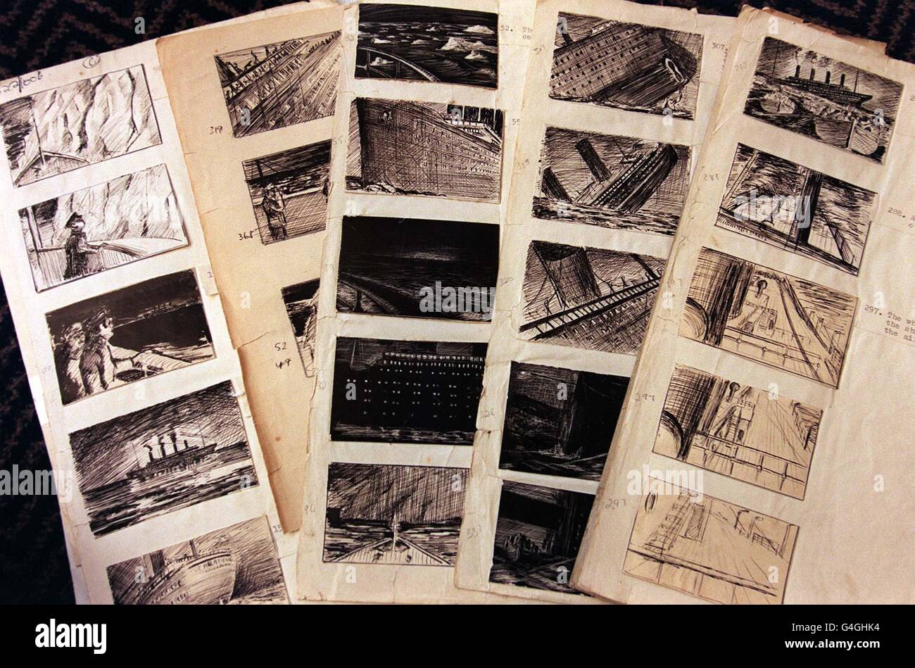 Titanic/storyboards vente aux enchères Banque D'Images