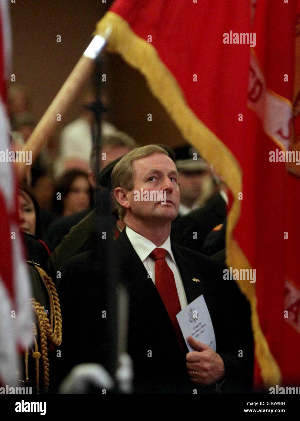 Taoiseach Enda Kenny assiste à une cérémonie de paix et de réflexion à la Royal Dublin Society, en souvenir des attentats terroristes de 9/11. Banque D'Images