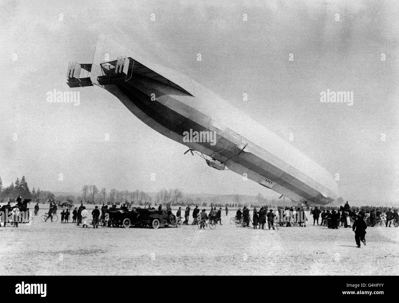 Aviation - dirigeable Zeppelin - Lunéville Banque D'Images