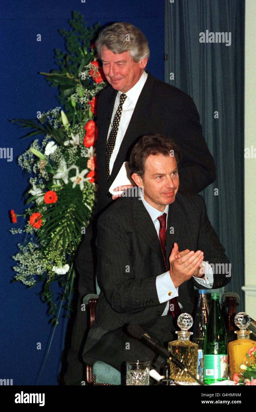 Tony Blair & Wim Kok 2 Banque D'Images