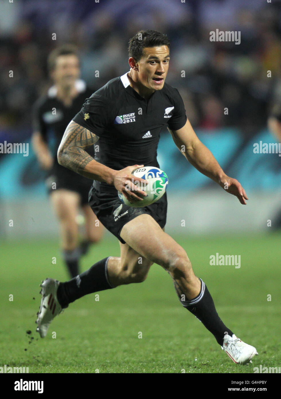 Sonny Bill Williams de Nouvelle-Zélande pendant la coupe du monde de rugby IRB au stade Waikato, Hamilton, Nouvelle-Zélande. Banque D'Images