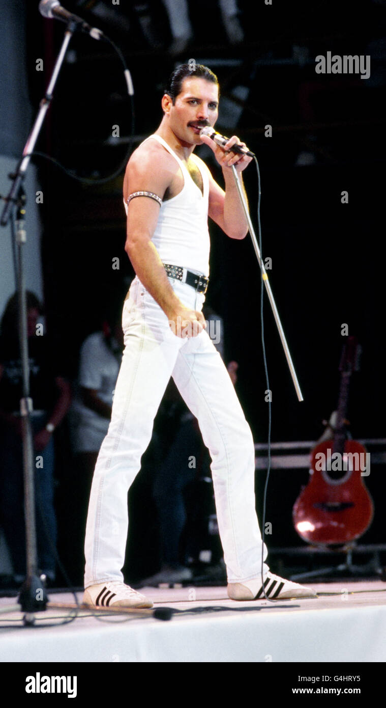 Live Aid Concert - Stade de Wembley Banque D'Images