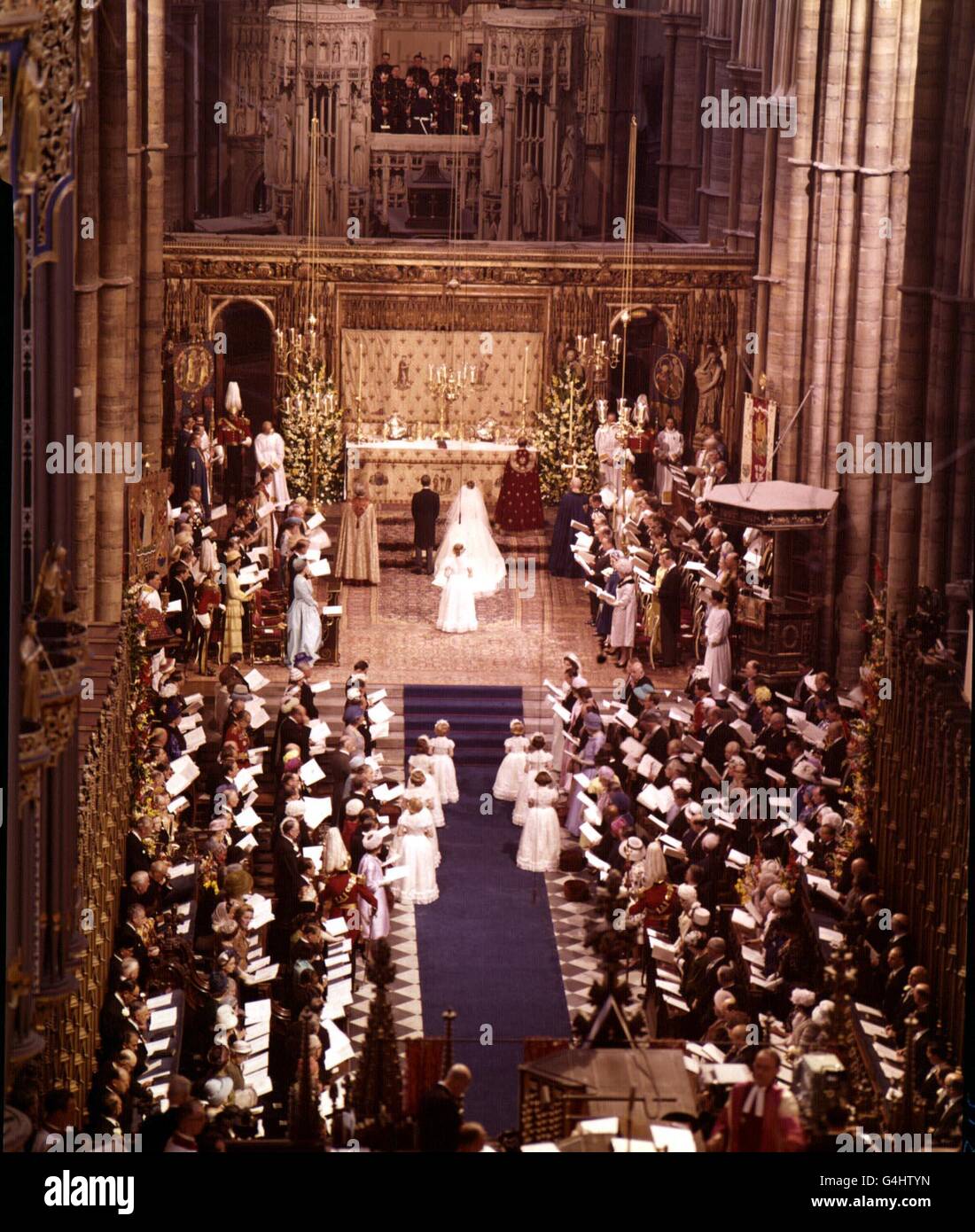 Le mariage de la princesse Margaret et d'Antony Armstrong-Jones à l'abbaye de Westminster, à Londres. Banque D'Images