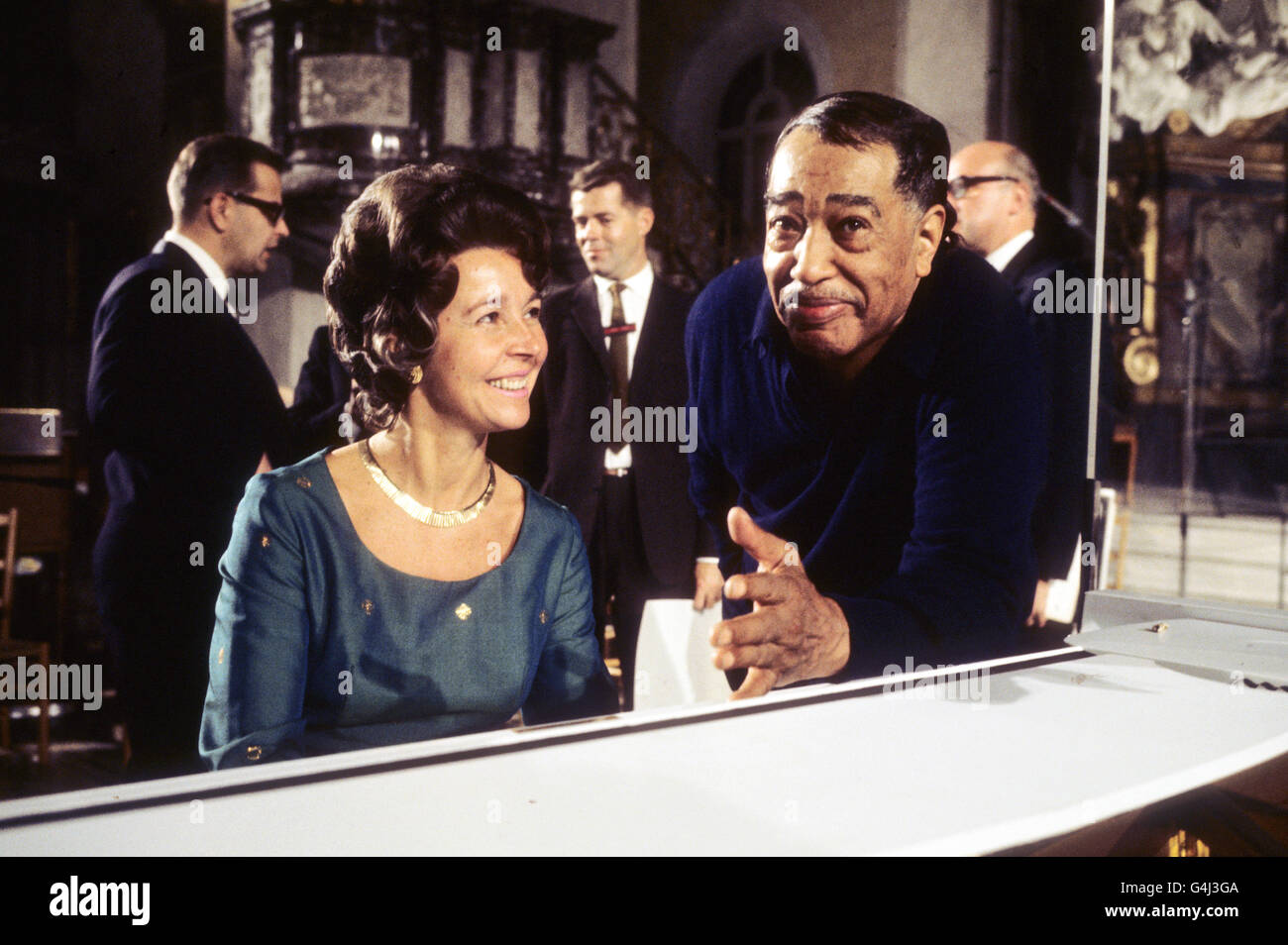 Nous Duke Ellington avec musicien chanteuse suédoise Alice Babs Sjöblom Banque D'Images
