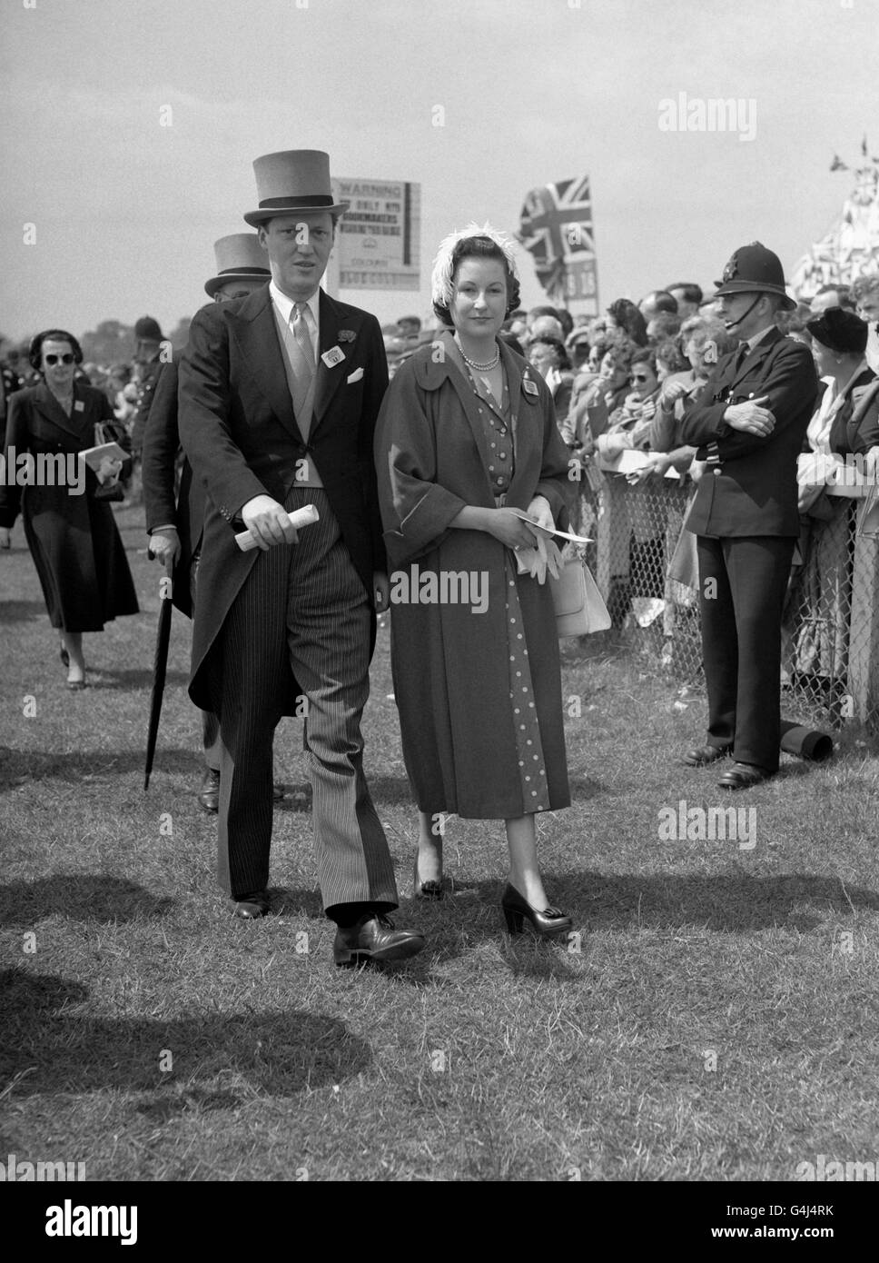 Image - le prince Georg et de la princesse Anne de Danemark - Epsom Banque D'Images
