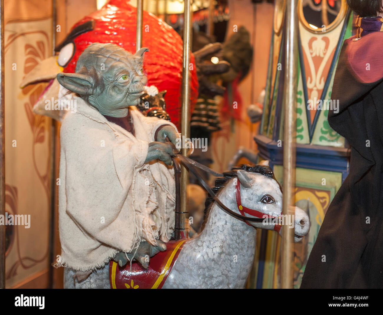 Maître Yoda cire figure dans le musée Banque D'Images