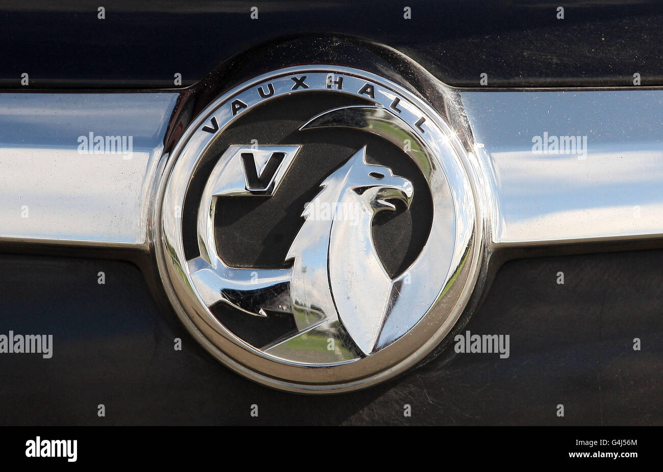 Badges de voiture.Un logo Vauxhall Banque D'Images
