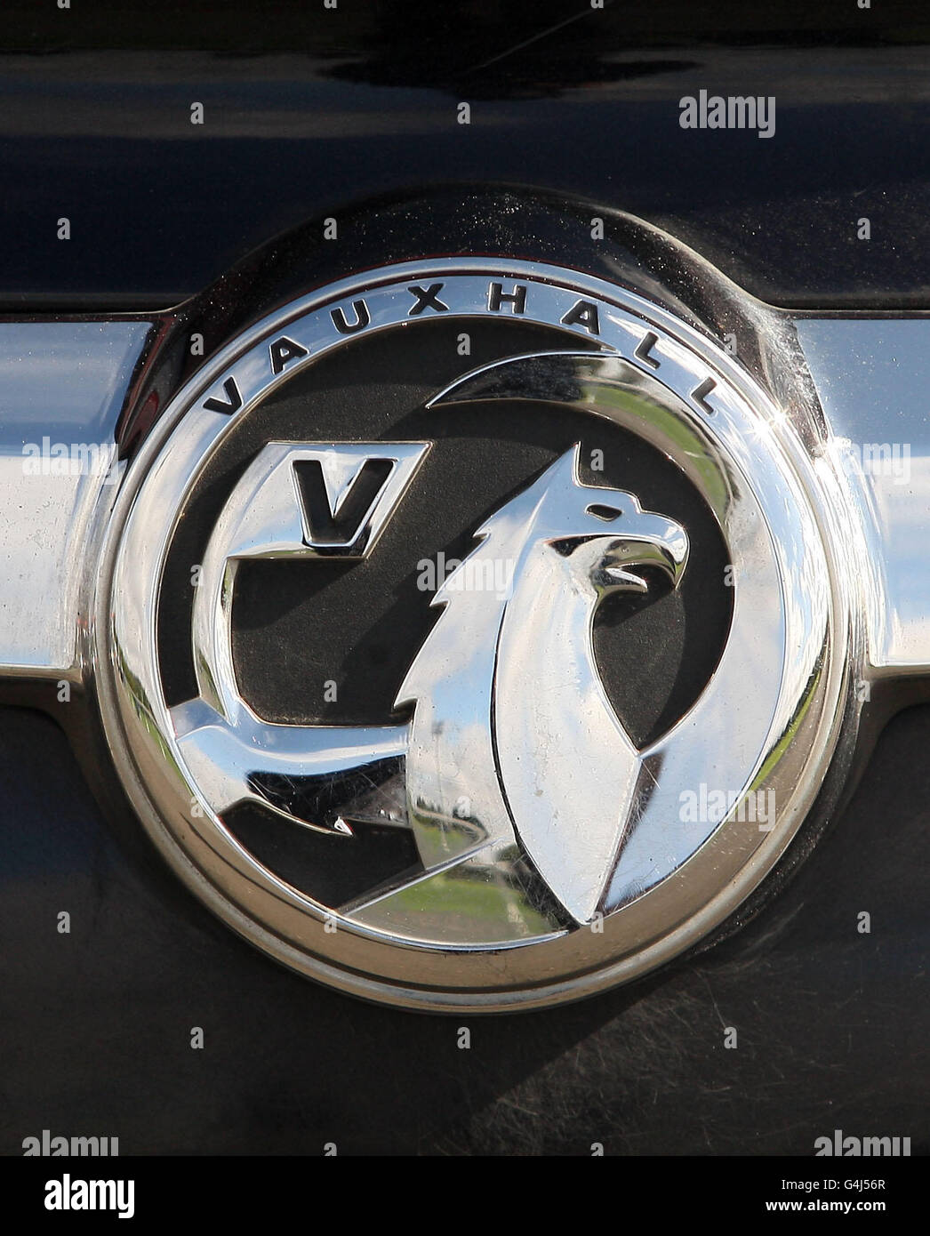 Badges de voiture.Un logo Vauxhall Banque D'Images