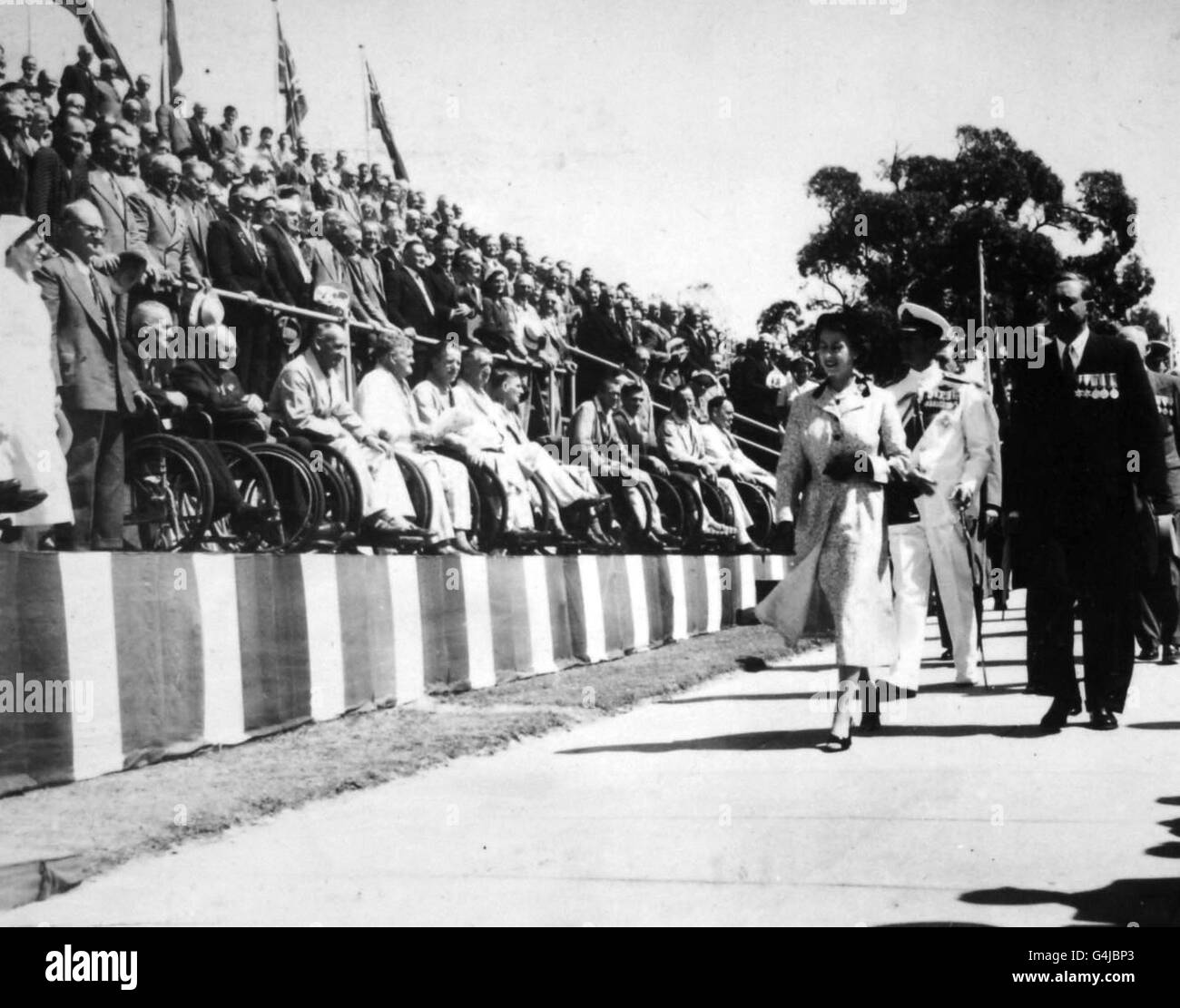 Image - La reine Elizabeth II - Tour du Commonwealth l'Australie Banque D'Images