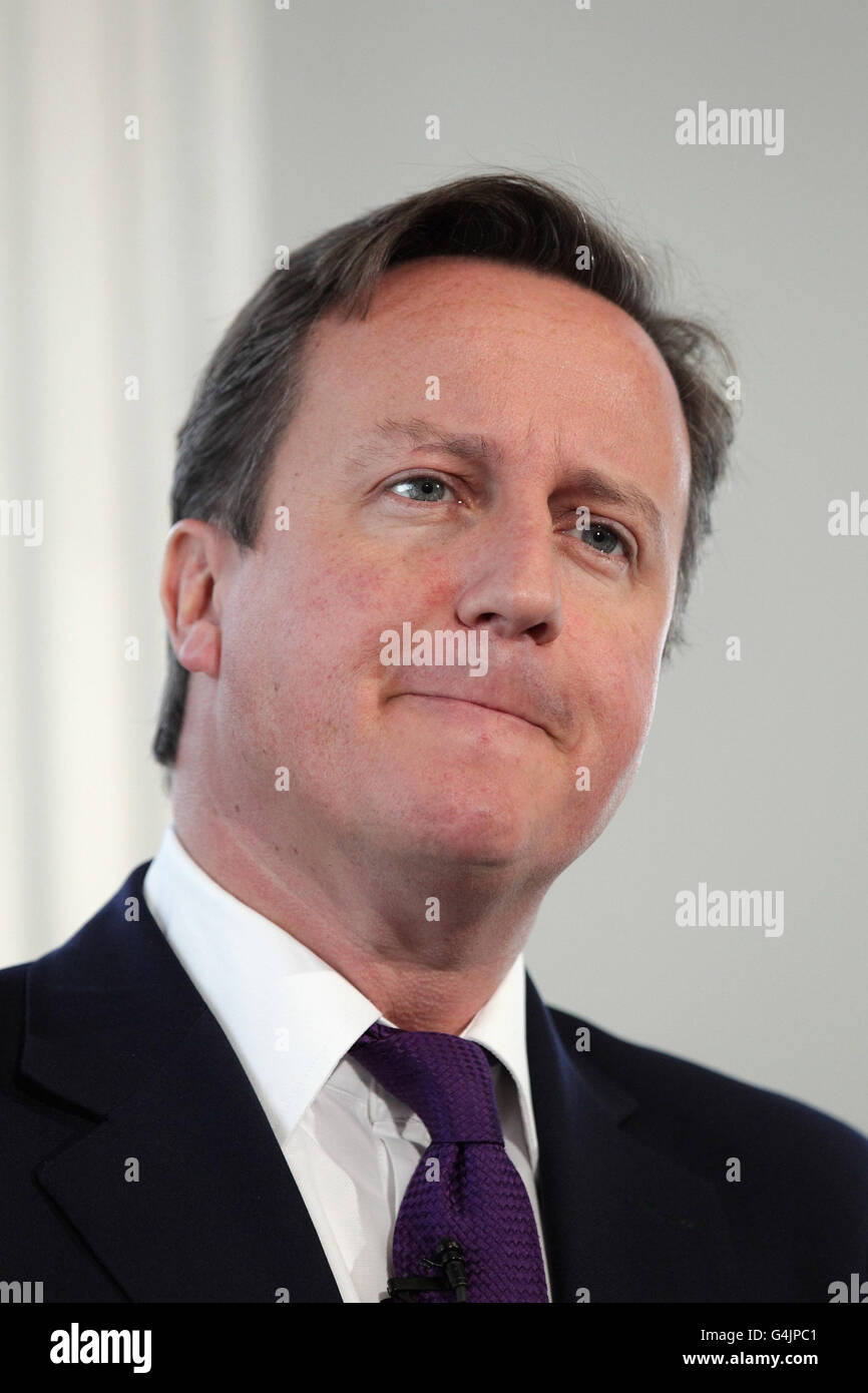 Discours de Cameron sur l'immigration Banque D'Images