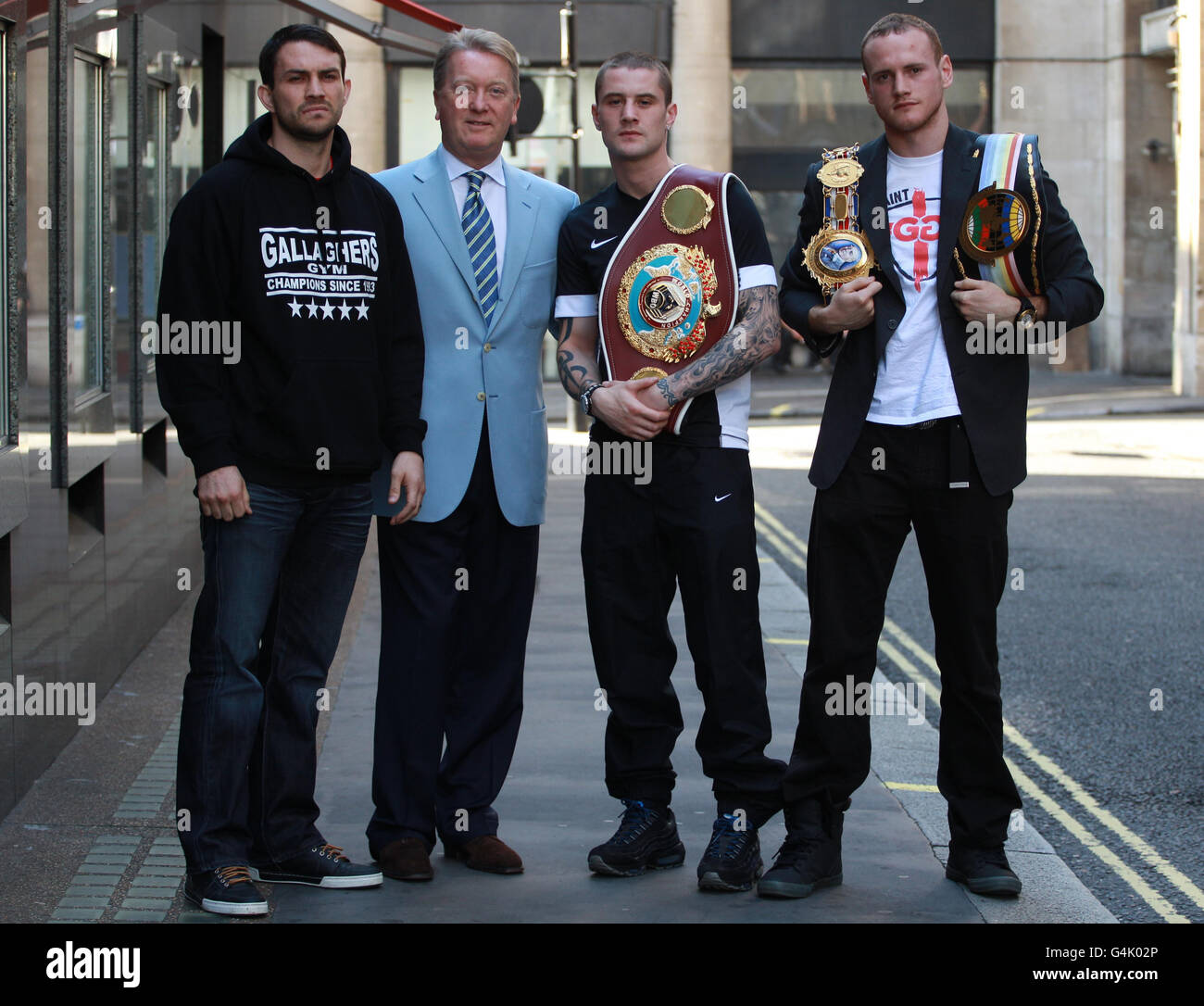 Boxe - Ricky Burns, George Groves et Paul Smith Conférence de presse - Planet Hollywood Banque D'Images