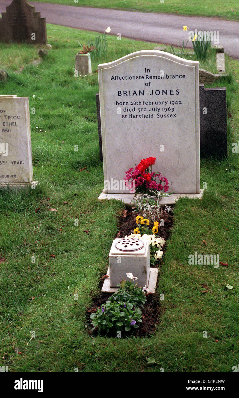 Pierres précieuses - Brian Jones tombe Banque D'Images