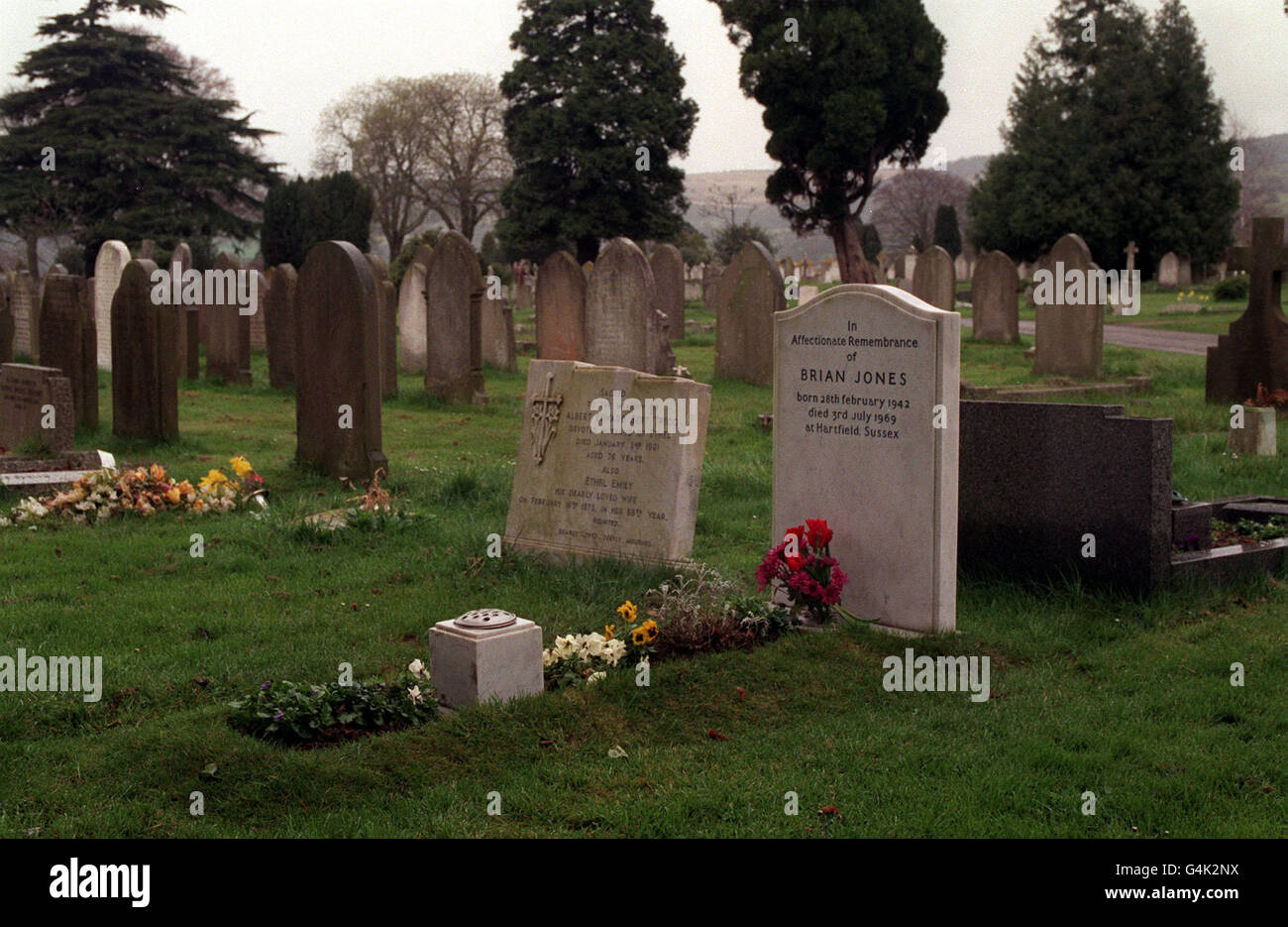 Pierres précieuses - Brian Jones tombe Banque D'Images