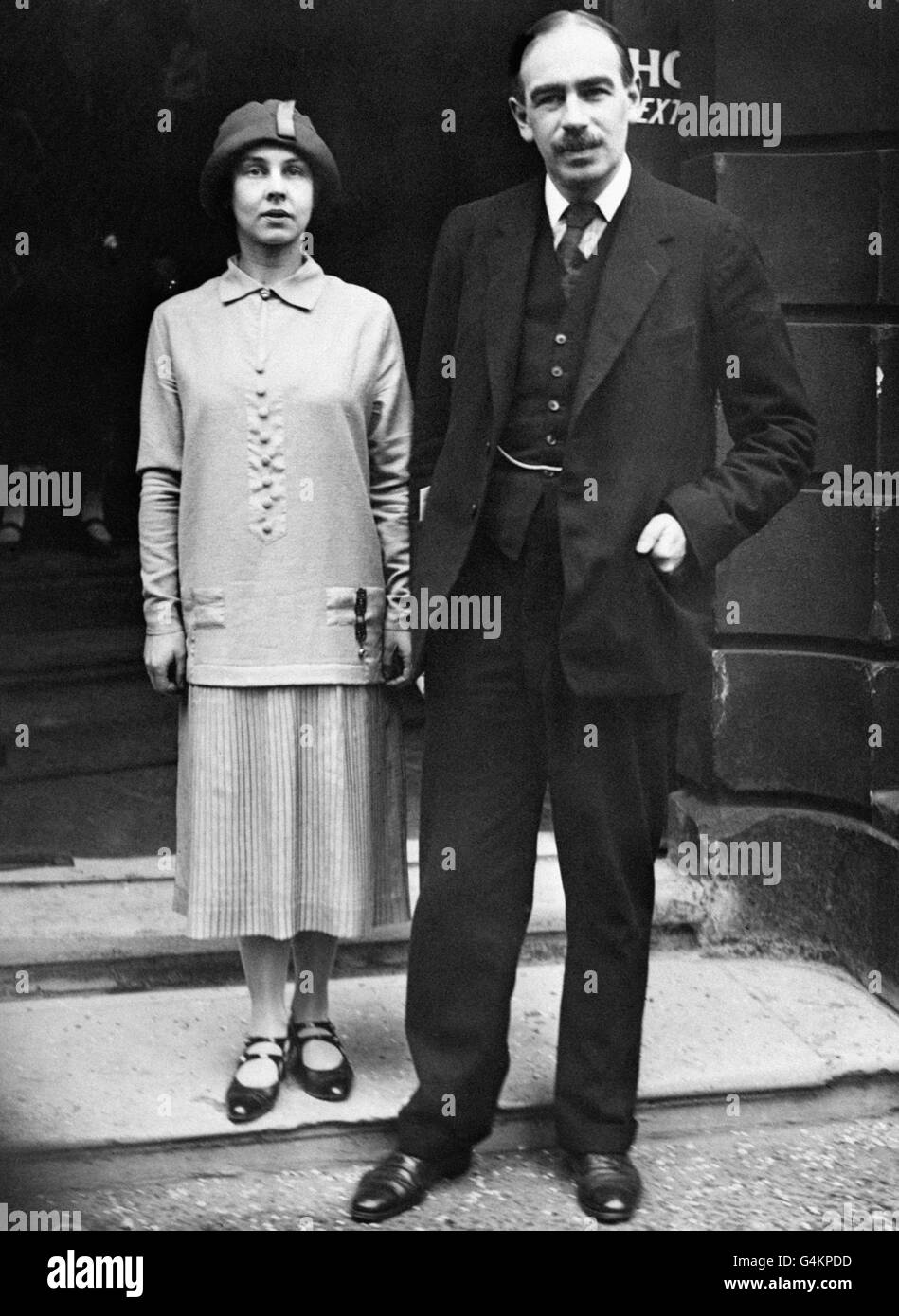 J. M. Keynes et épouse Lydia Lopokova Banque D'Images