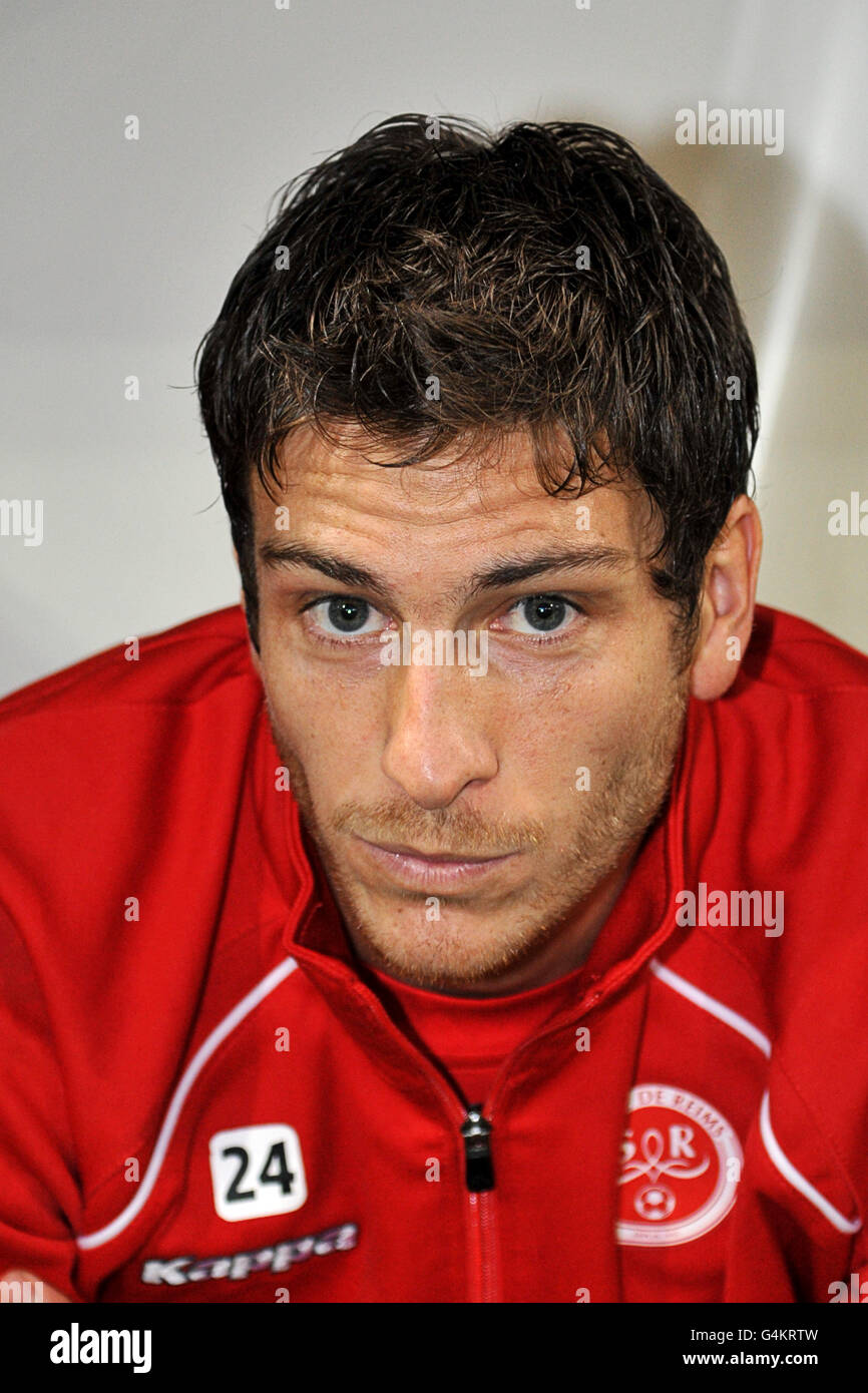 Football - Ligue 2 - Stade de Reims / Bastia - Stade Auguste Delaune IIFlorent Ghisolfi, Stade de Reims Banque D'Images