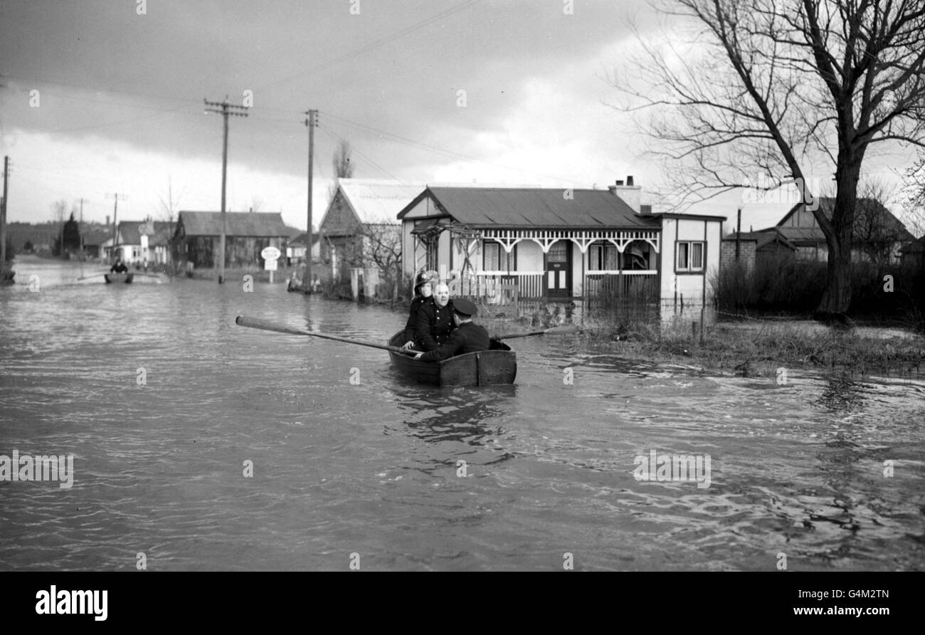 Inondation Canvey Island Banque D'Images