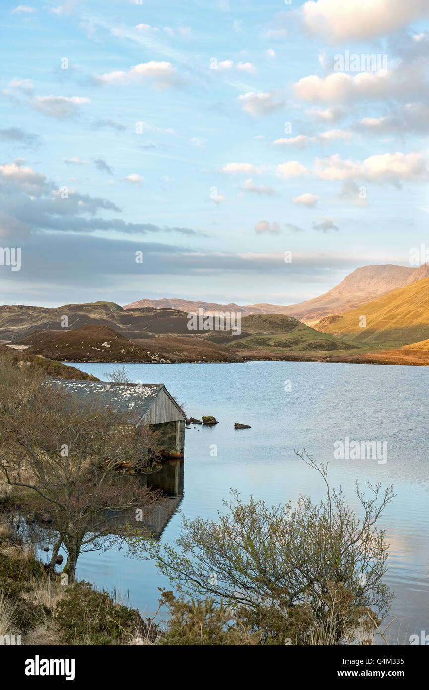 Creggennen avec lake boat house Banque D'Images
