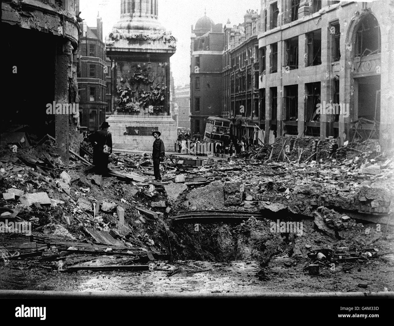 Seconde Guerre mondiale/dommages causés par les bombes Banque D'Images