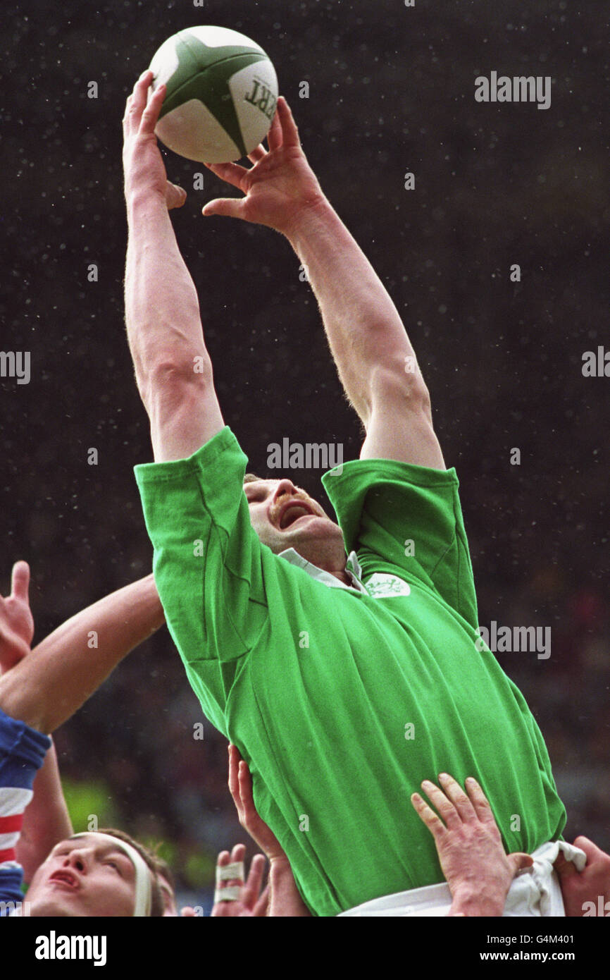 Rugby Union - Championnat des cinq nations - Irlande / France - Lansdowne Road. DAVID TWEED, IRLANDE Banque D'Images