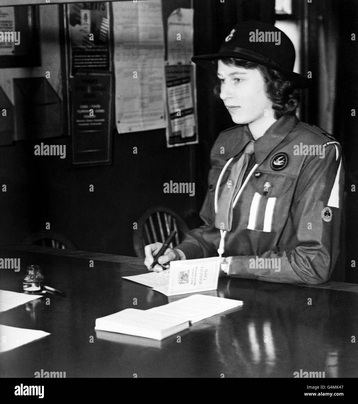 Royauté - Princesse Elizabeth - Guides. Princesse Elizabeth, dans son uniforme de guide de fille Banque D'Images