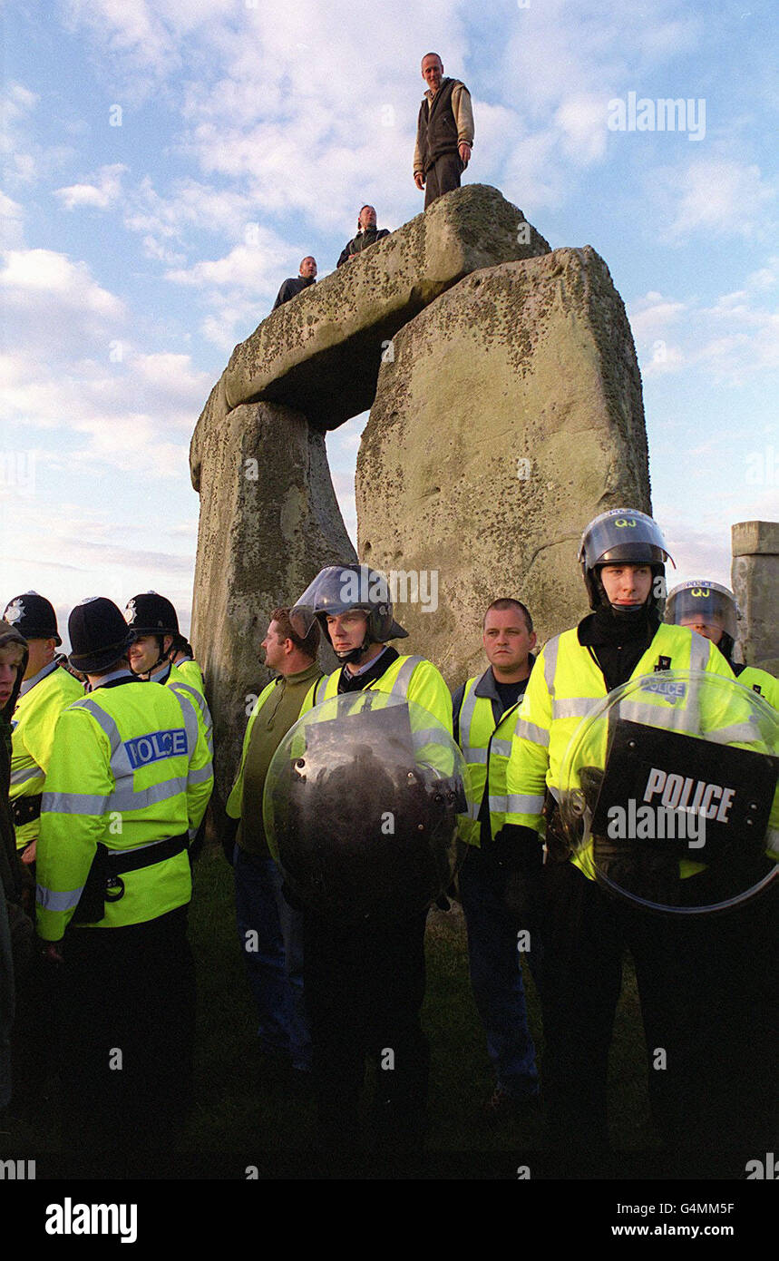 Solstice/Stonehenge 2 police Banque D'Images