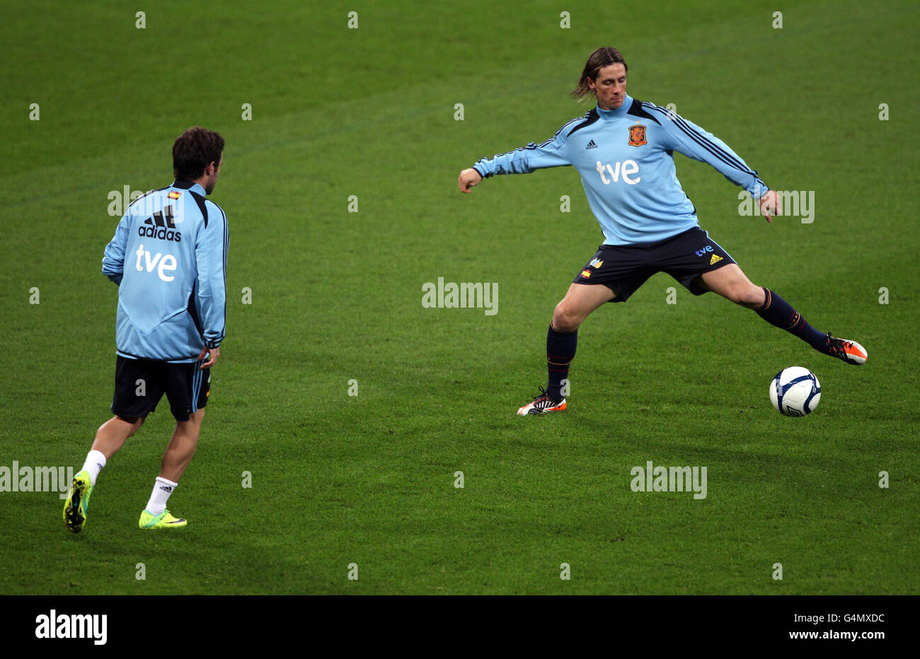 Football - match amical - France/Espagne - Espagne - Session de formation au stade de Wembley Banque D'Images