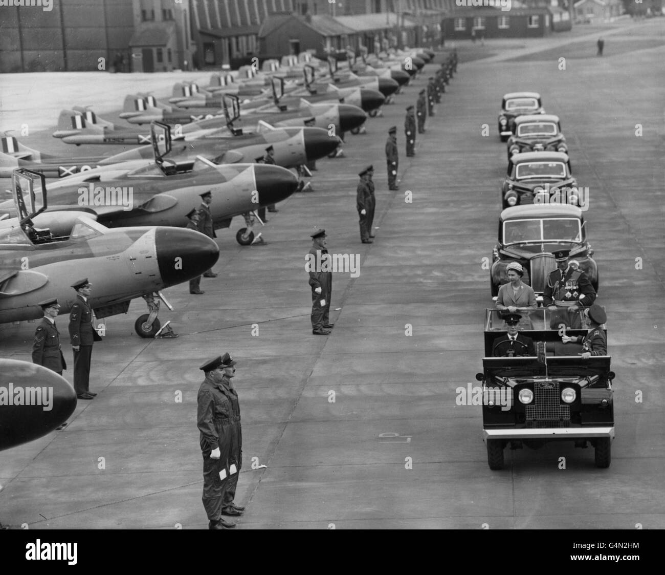 Image - La reine Elizabeth II visite à RAF Leuchars - Fife, Scotland Banque D'Images