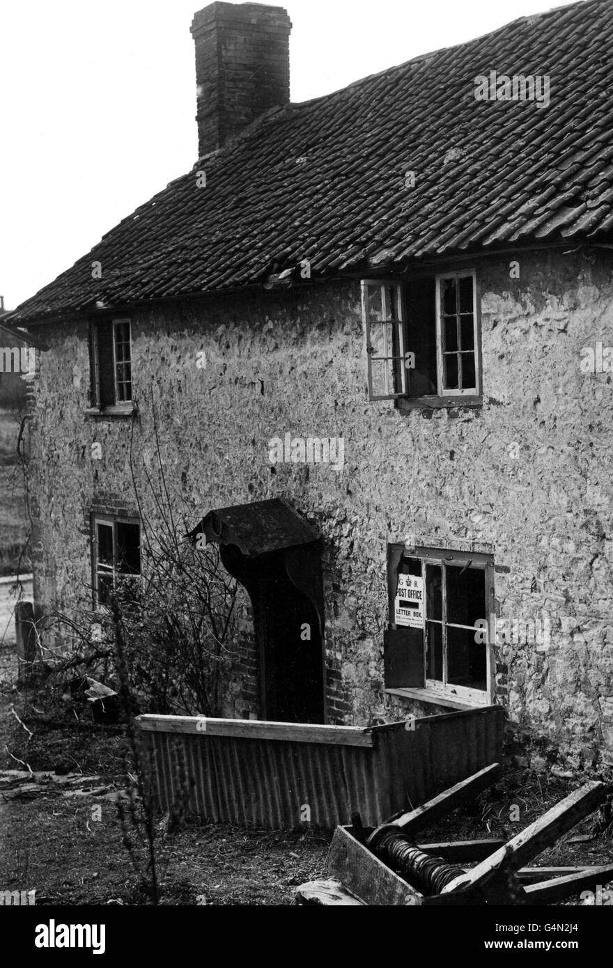 Bâtiments et points de repère - Imber Village - plaine de Salisbury Banque D'Images