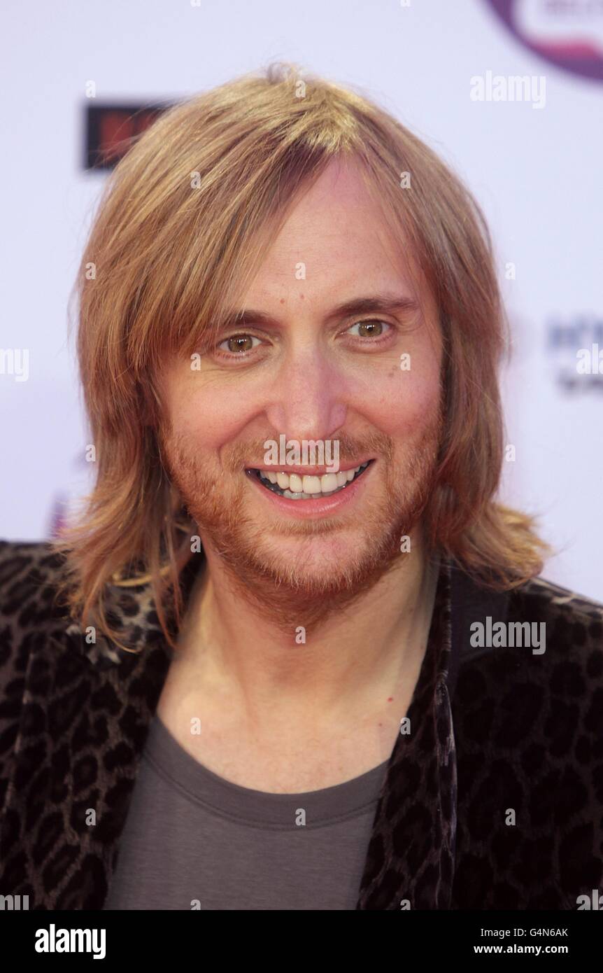 David Guetta arrive pour les MTV Europe Music Awards 2011 à l'Odyssey Arena de Belfast. Banque D'Images