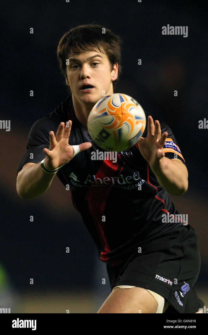 Rugby Union - RaboDirect PRO12 - Edinburgh Rugby / Leinster Rugby - Murrayfield. Harry Leonard, Édimbourg Banque D'Images